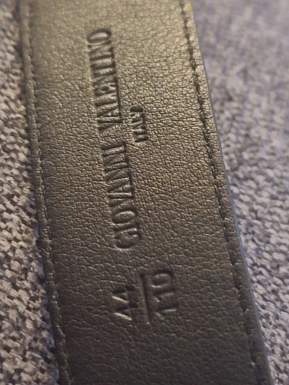 Valentino Silver Textured Buckle Kids Belt